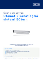 Otomatik kanat açma sistemi ECturn Ürün veri sayfası TR