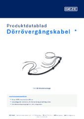 Dörrövergångskabel Produktdatablad SV