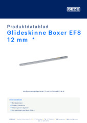 Glideskinne Boxer EFS 12 mm  * Produktdatablad NB