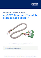 myGEZE Bluetooth® module, replacement cable  * Product data sheet EN