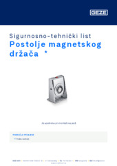 Postolje magnetskog držača  * Sigurnosno-tehnički list HR