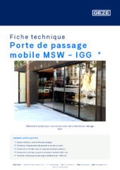 Porte de passage mobile MSW - IGG  * Fiche technique FR