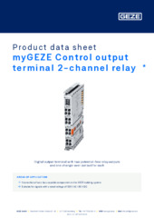 myGEZE Control output terminal 2-channel relay  * Product data sheet EN