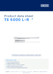 TS 5000 L-R  * Product data sheet EN