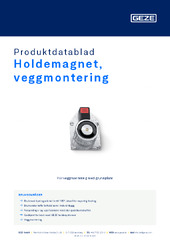 Holdemagnet, veggmontering Produktdatablad NB