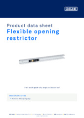 Flexible opening restrictor Product data sheet EN
