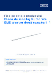 Placă de montaj Slimdrive EMD pentru două canaturi  * Fișa cu datele produsului RO
