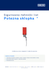 Potezna sklopka  * Sigurnosno-tehnički list HR