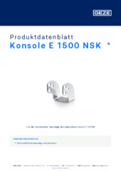 Konsole E 1500 NSK  * Produktdatenblatt DE