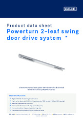 Powerturn 2-leaf swing door drive system  * Product data sheet EN