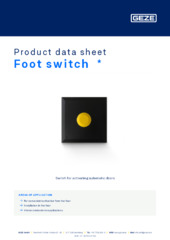 Foot switch  * Product data sheet EN
