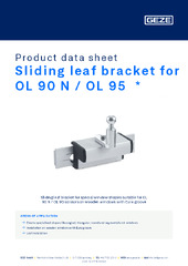 Sliding leaf bracket for OL 90 N / OL 95  * Product data sheet EN