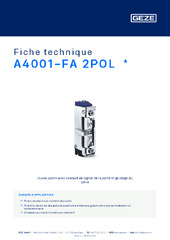 A4001-FA 2POL  * Fiche technique FR