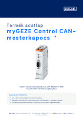 myGEZE Control CAN-mesterkapocs  * Termék adatlap HU