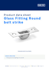Glass Fitting Round bolt strike Product data sheet EN