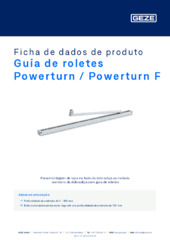 Guia de roletes Powerturn / Powerturn F Ficha de dados de produto PT