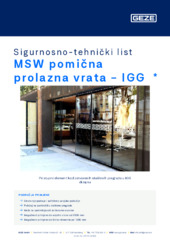 MSW pomična prolazna vrata - IGG  * Sigurnosno-tehnički list HR