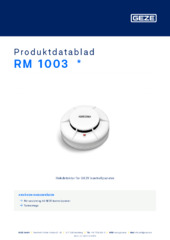 RM 1003  * Produktdatablad SV