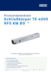 Schließkörper TS 4000 RFS KM BG  * Produktdatenblatt DE