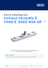 Uchwyt skrzydła E 1500/E 3000 NSK AP  * Karta katalogowa PL