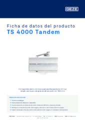 TS 4000 Tandem Ficha de datos del producto ES