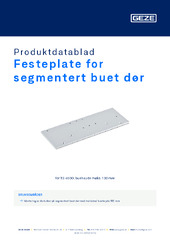Festeplate for segmentert buet dør Produktdatablad NB