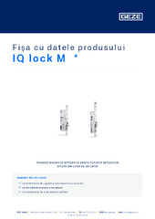 IQ lock M  * Fișa cu datele produsului RO