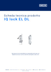 IQ lock EL DL Scheda tecnica prodotto IT