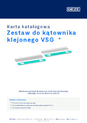 Zestaw do kątownika klejonego VSG  * Karta katalogowa PL