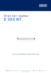 E 250 NT Ürün veri sayfası TR