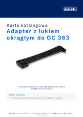 Adapter z łukiem okrągłym do GC 363 Karta katalogowa PL