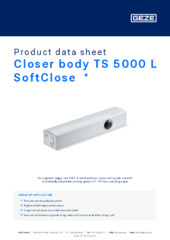 Closer body TS 5000 L SoftClose Product data sheet EN