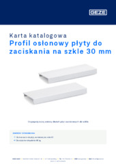 Profil osłonowy płyty do zaciskania na szkle 30 mm Karta katalogowa PL