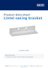Lintel casing bracket Product data sheet EN