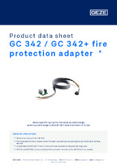 GC 342 / GC 342+ fire protection adapter  * Product data sheet EN