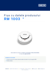 RM 1003  * Fișa cu datele produsului RO