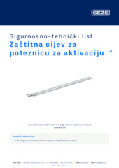 Zaštitna cijev za poteznicu za aktivaciju  * Sigurnosno-tehnički list HR