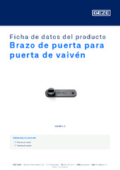 Brazo de puerta para puerta de vaivén Ficha de datos del producto ES