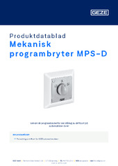 Mekanisk programbryter MPS-D Produktdatablad NB