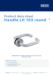 Handle LH 103 round  * Product data sheet EN