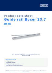 Guide rail Boxer 20,7 mm Product data sheet EN