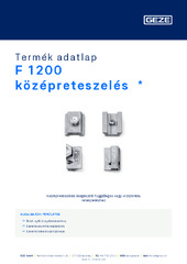 F 1200 középreteszelés  * Termék adatlap HU