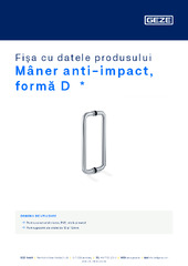 Mâner anti-impact, formă D Fișa cu datele produsului RO