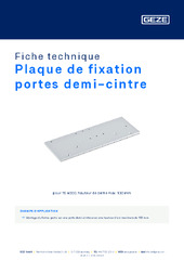 Plaque de fixation portes demi-cintre Fiche technique FR