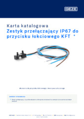 Zestyk przełączający IP67 do przycisku łokciowego KFT  * Karta katalogowa PL