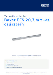 Boxer EFS 20,7 mm-es csúszósín Termék adatlap HU