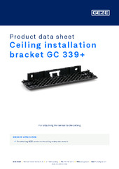 Ceiling installation bracket GC 339+ Product data sheet EN