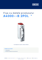 A4000--B 2POL  * Fișa cu datele produsului RO