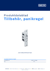 Tillbehör, panikregel Produktdatablad SV