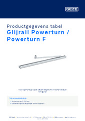 Glijrail Powerturn / Powerturn F Productgegevens tabel NL